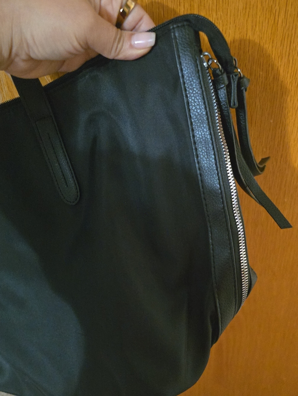 Botkier Black Women's Nylon Tote with Black Leather Trim. NWT - Picture 6 of 8